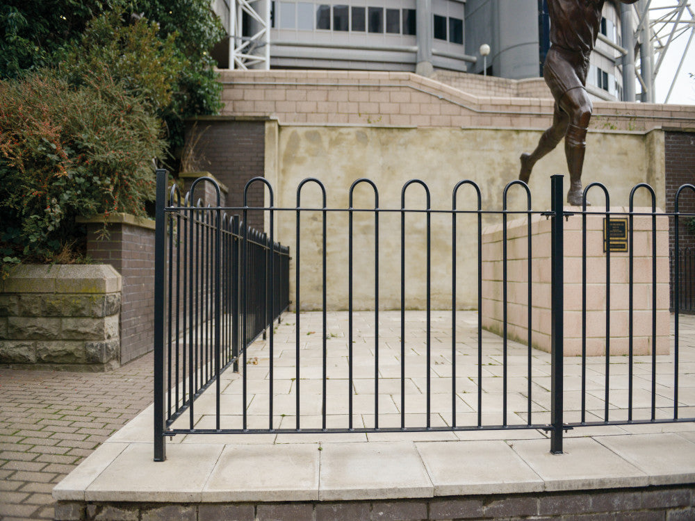 Black Railings Around a Statue - Public Garden Railings