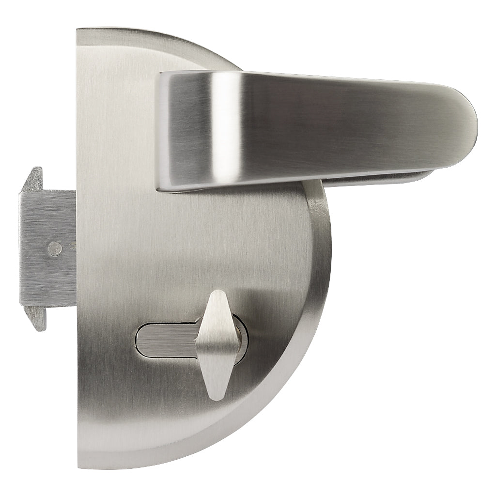 Zinc Glass To Wall Dead Lock With 3 Keys To Suit 10 - 12mm Glass