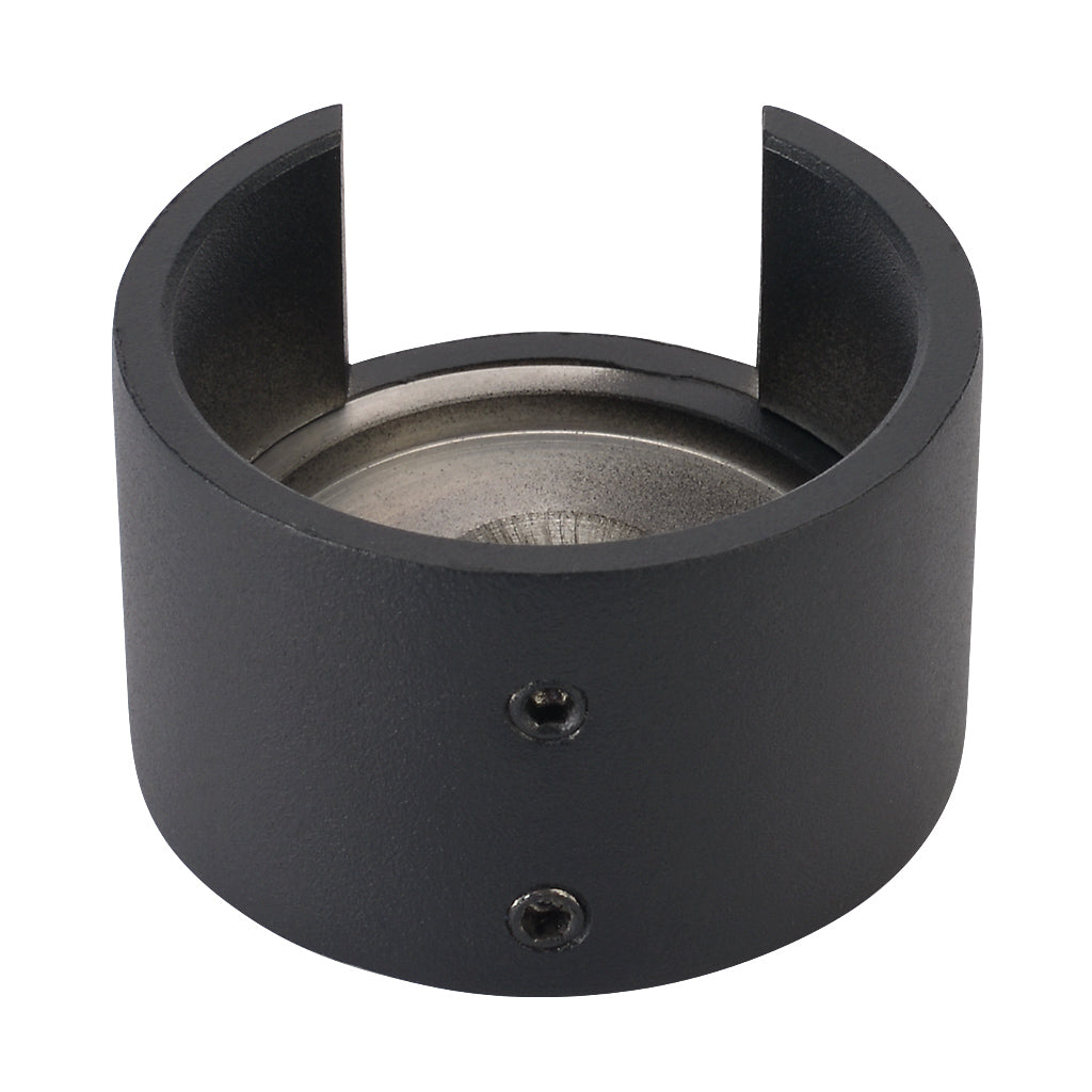Wall Flange Holder For Aluminium Slotted Tube 42.4mm Black