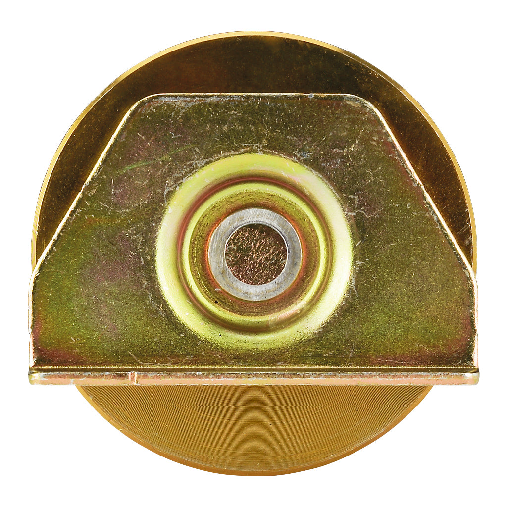 80mm Diameter Double Bearing Gate Wheel With Plates To Suit 20mm Diameter Track