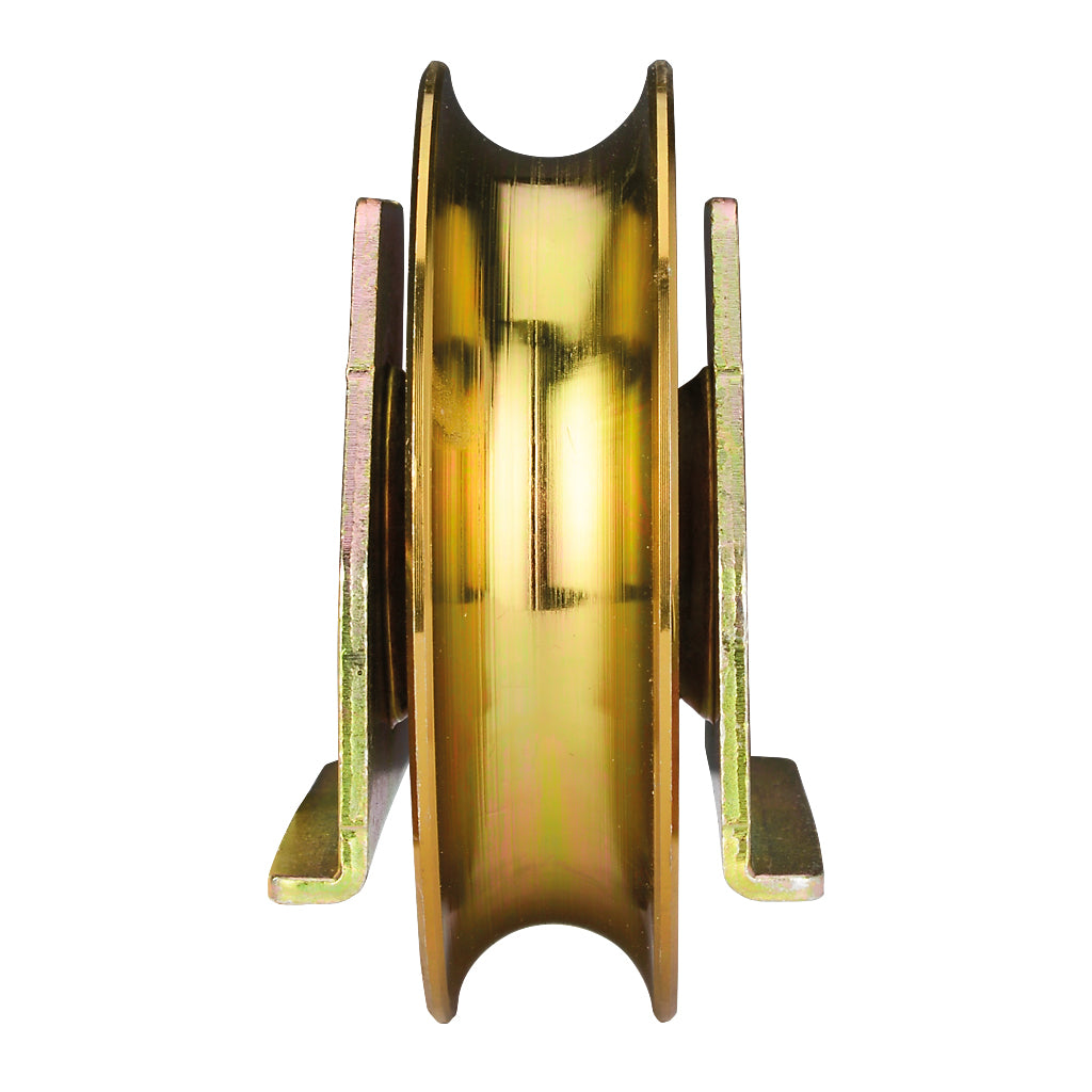 100mm Diameter Double Bearing Gate Wheel With Plates To Suit 20mm Diameter Track