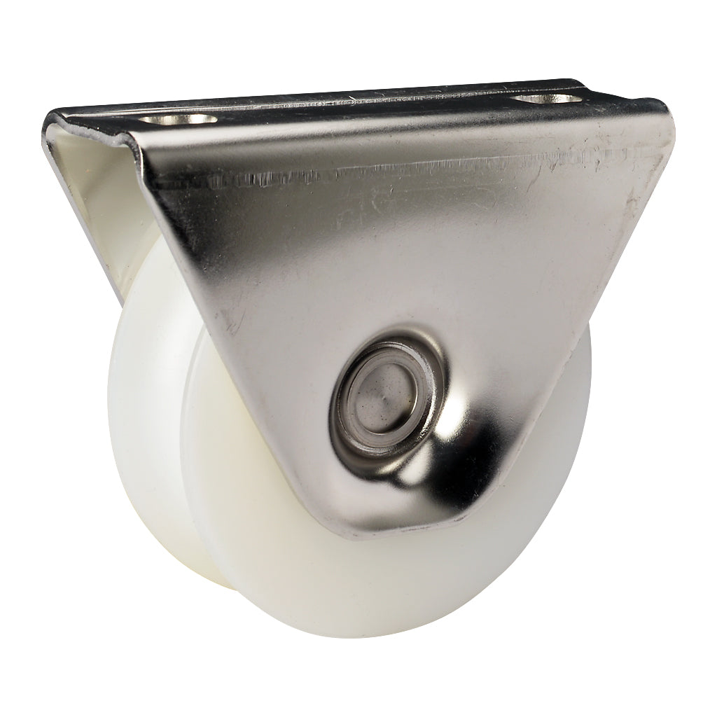 80mm Box Section Nylon Slider Wheel To Suit 20mm Diameter Track