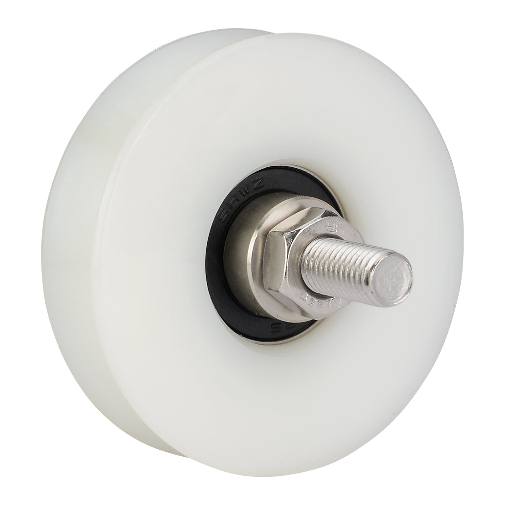 80mm Diameter Nylon Slider Wheel To Suit V Section Ground Track