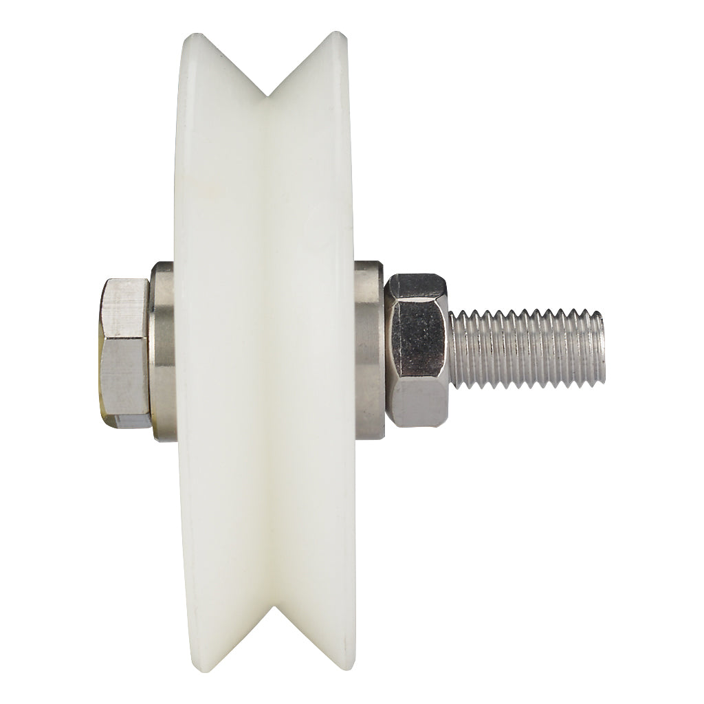 80mm Diameter Nylon Slider Wheel To Suit V Section Ground Track