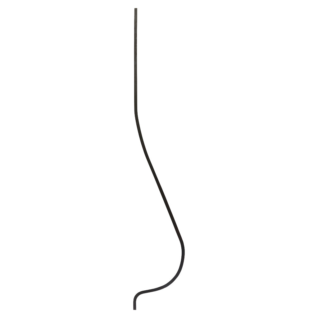 BOW1 12 x 12mm Bowed Baluster Plain Bar 1200mm