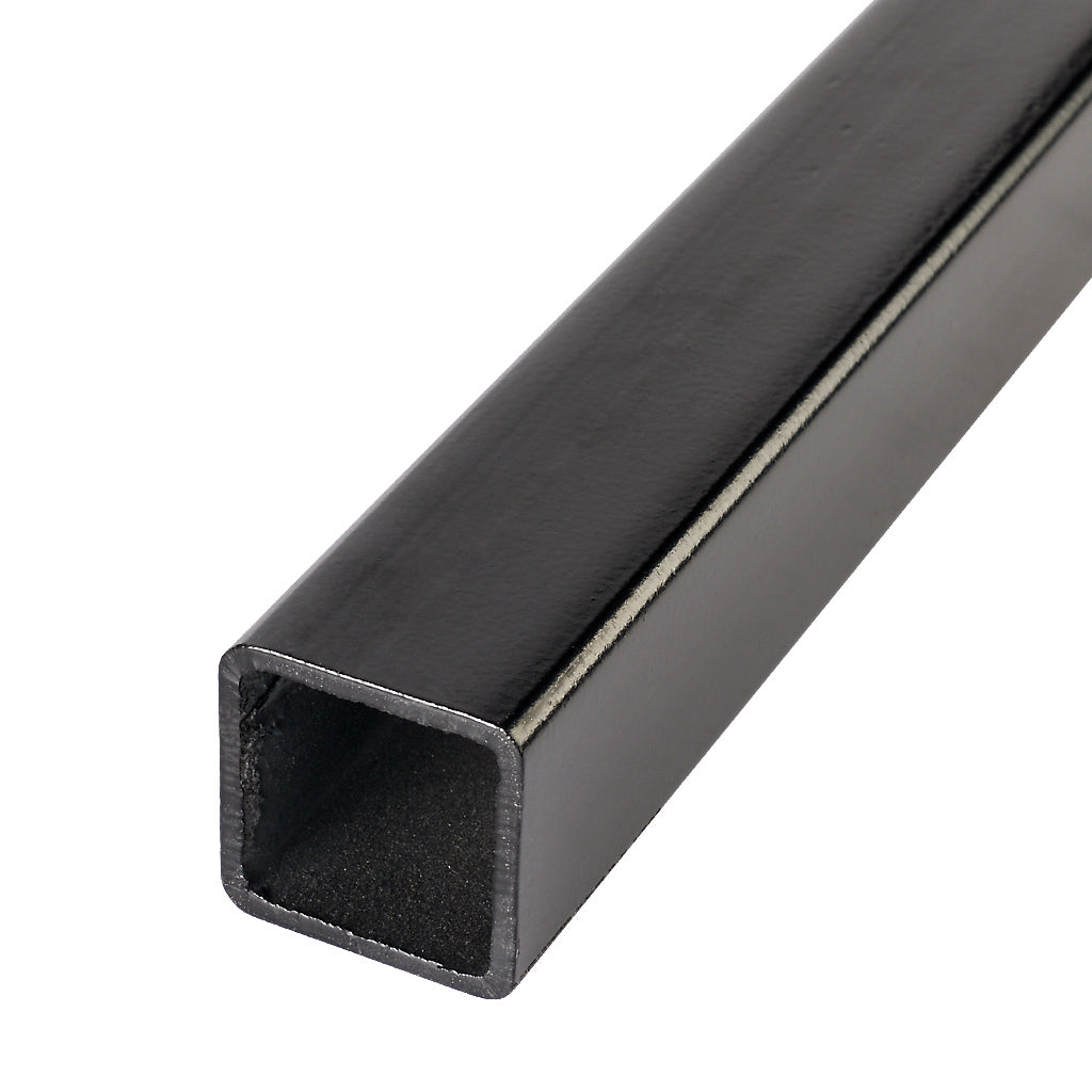 Electrophoretic Black Steel Box Section 25 x 25mm - 1m Long