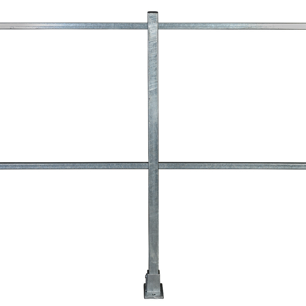 Mezzanine Handrail Square Post 40x40x2.5mm To Take 25mm Tube