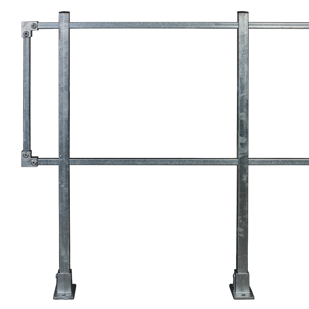 Mezzanine Handrail Square Post 40x40x2.5mm To Take 25mm Tube