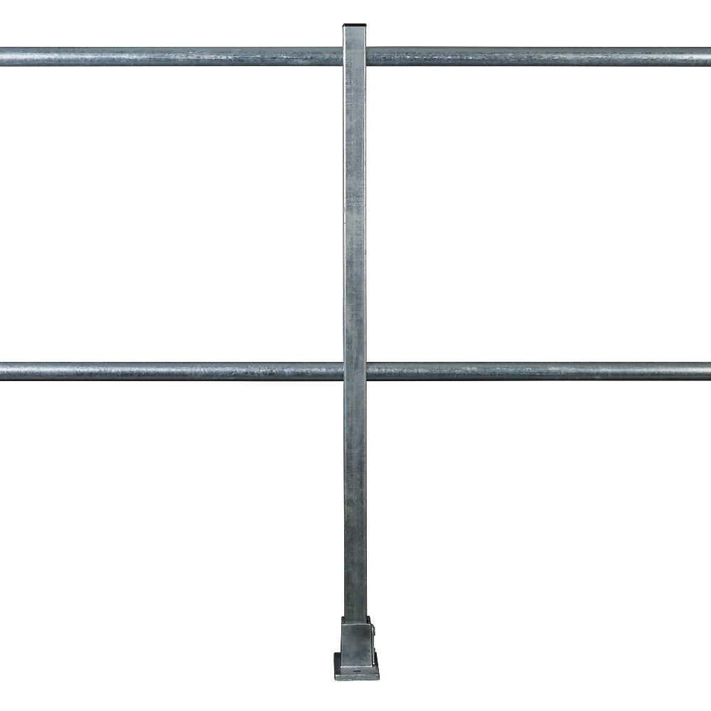 Mezzanine Handrail Post 40x40x2.5mm To Take 33.7mm Diameter Tube Galvanised