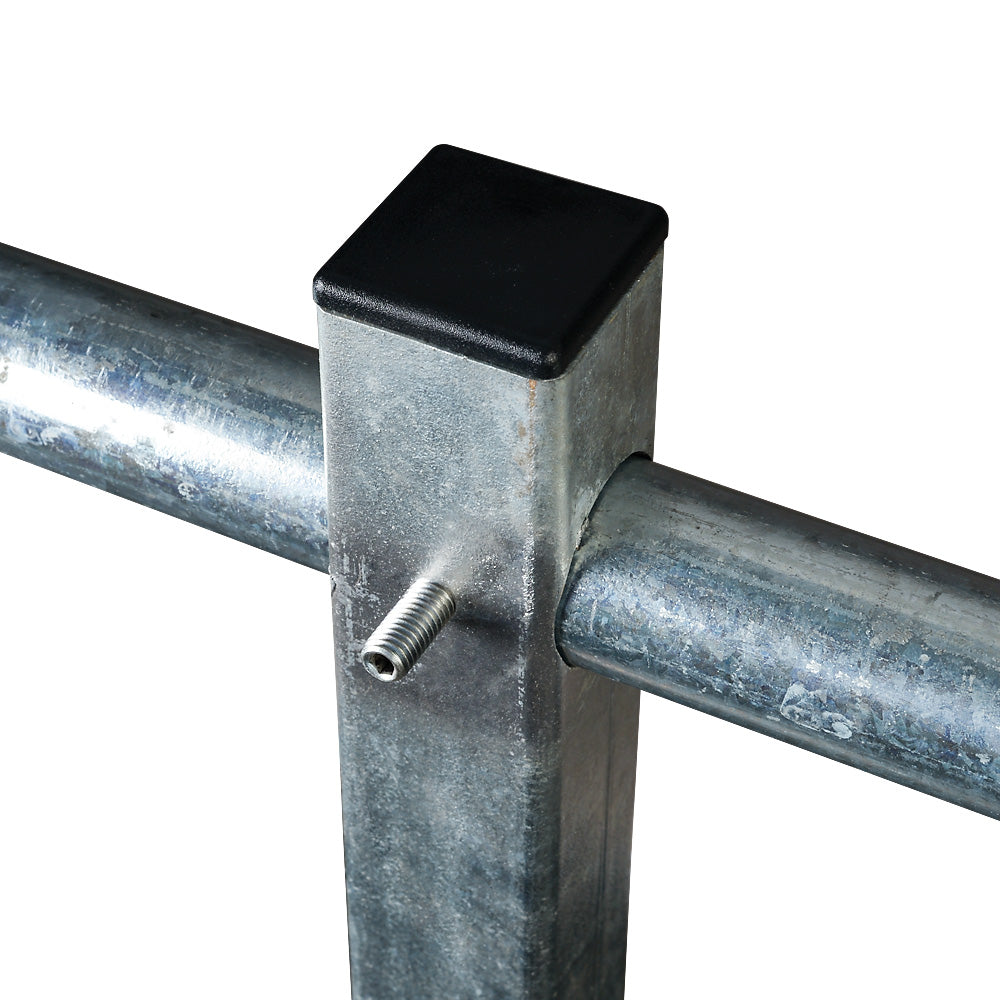 Mezzanine Handrail Post 40x40x2.5mm To Take 33.7mm Diameter Tube Galvanised
