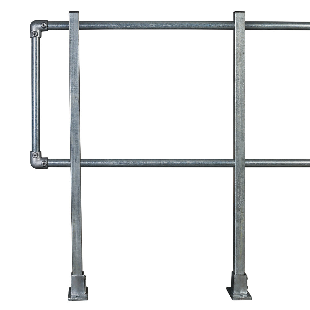 Mezzanine Handrail Post 40x40x2.5mm To Take 33.7mm Diameter Tube Galvanised