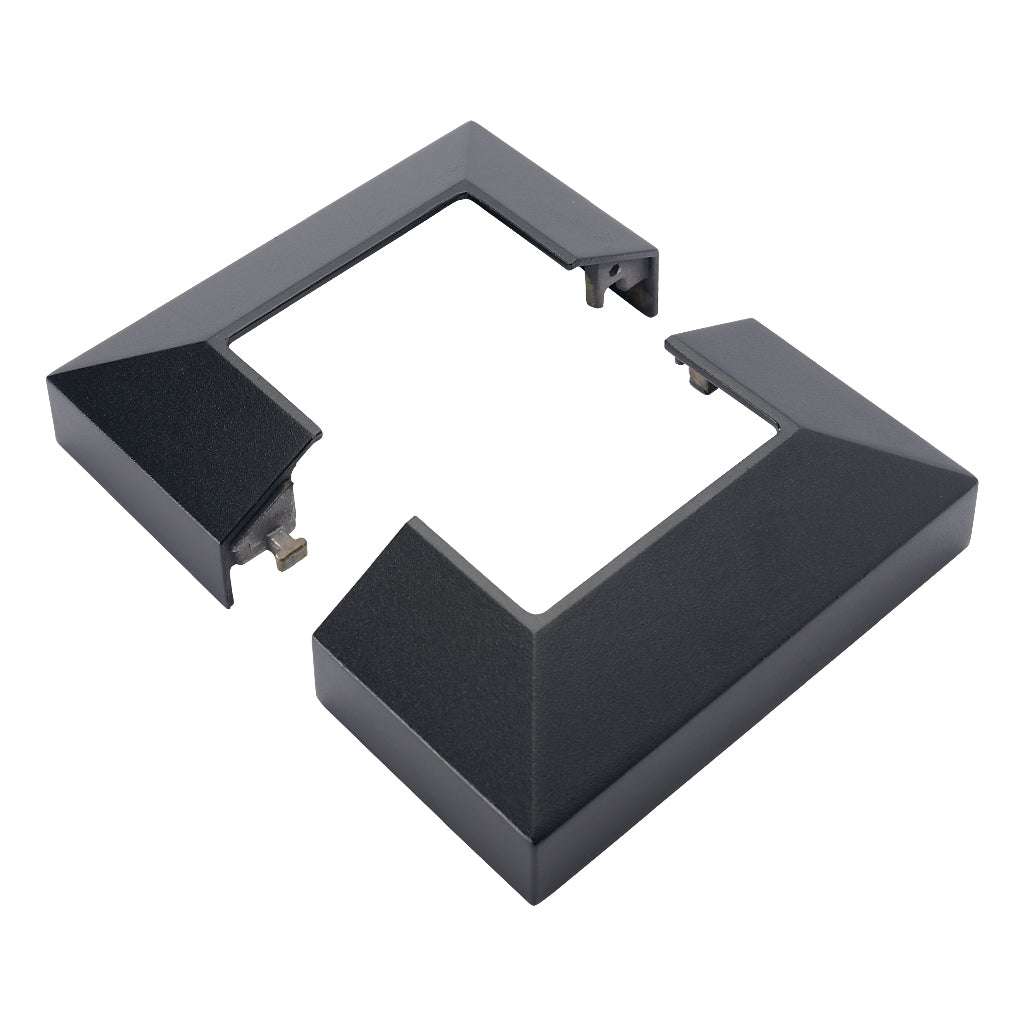 Aluminium Fence Post Base Cover Black