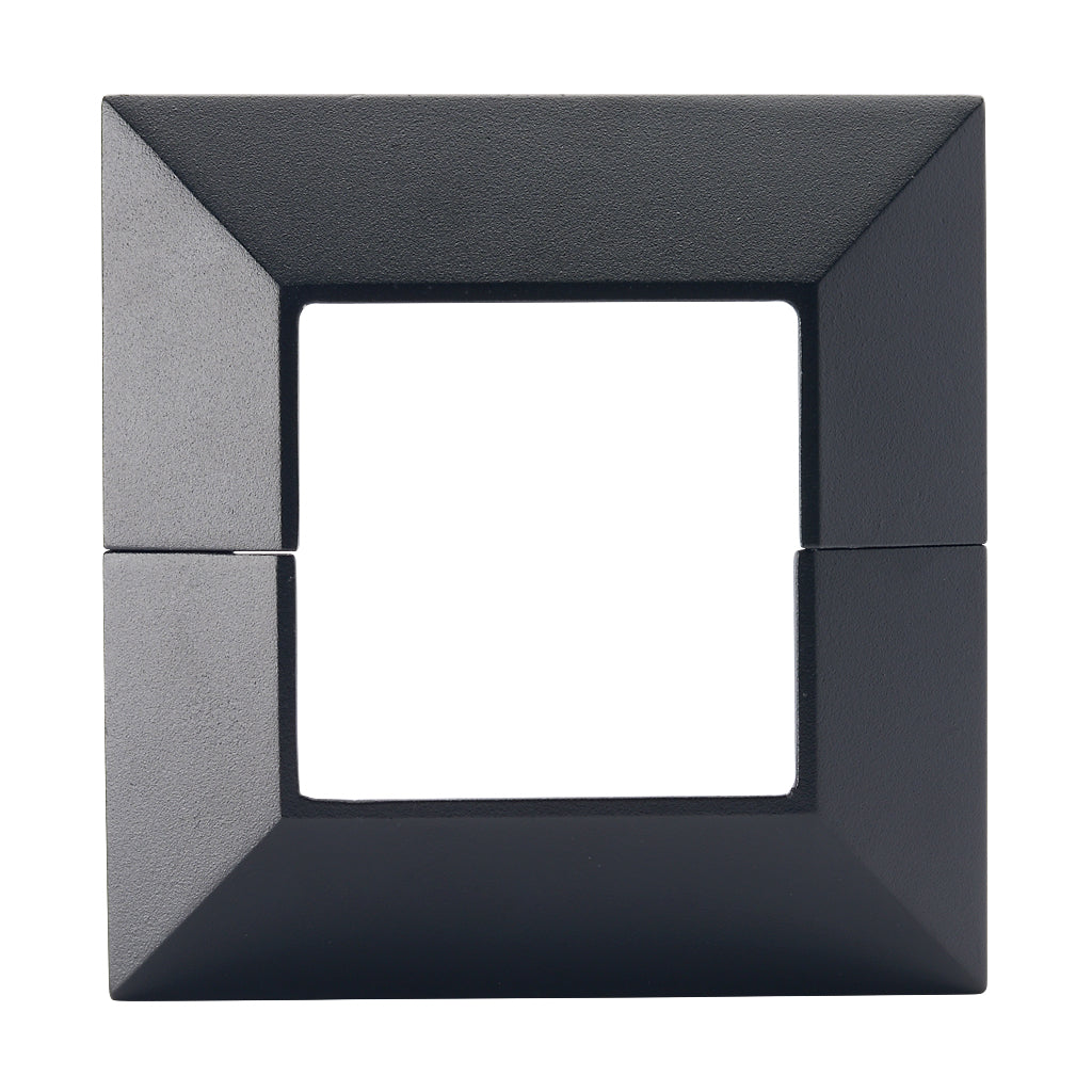 Aluminium Fence Post Base Cover Black
