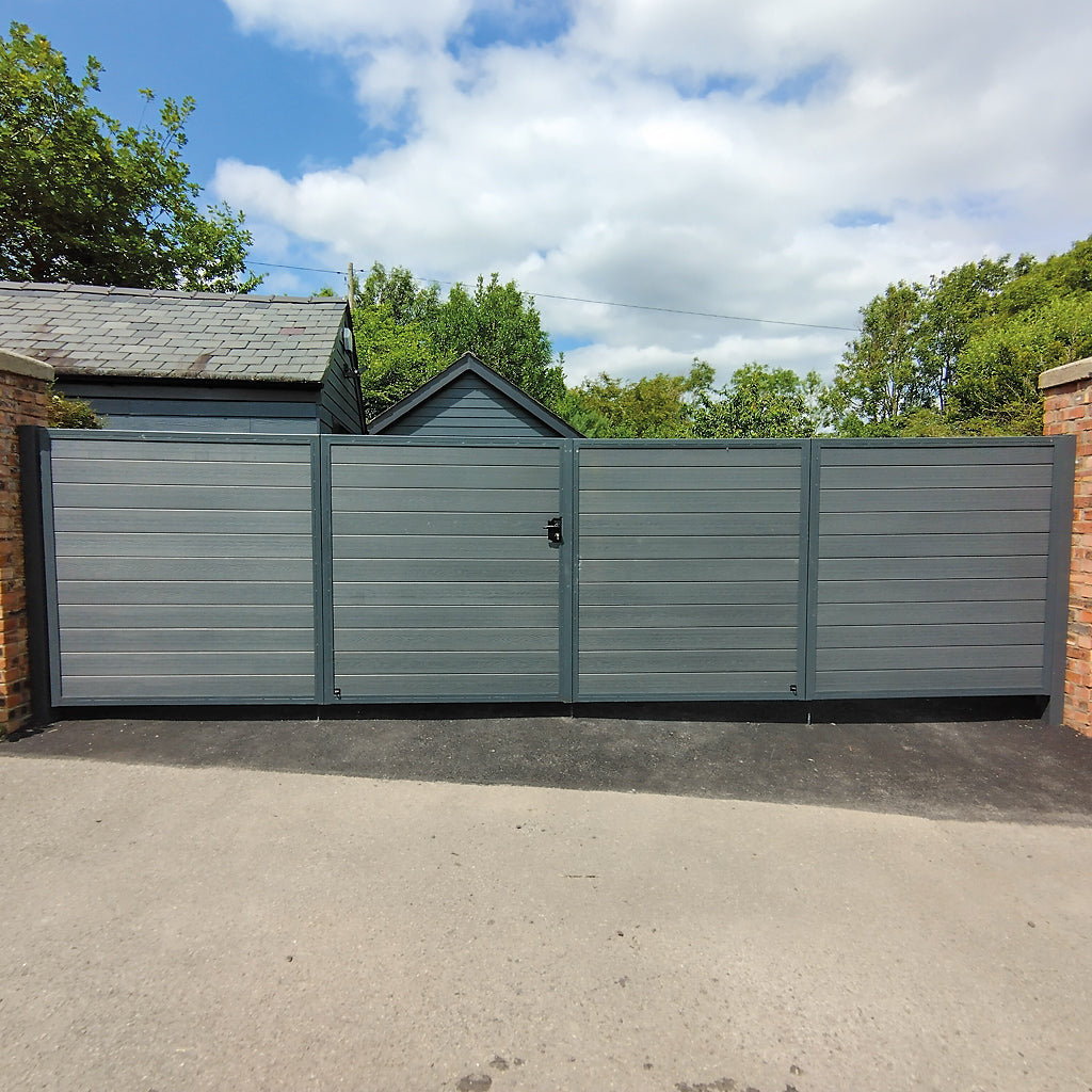 NewTechWood Ultrashield UH57 2m Composite Gate Board Embossed Light Grey