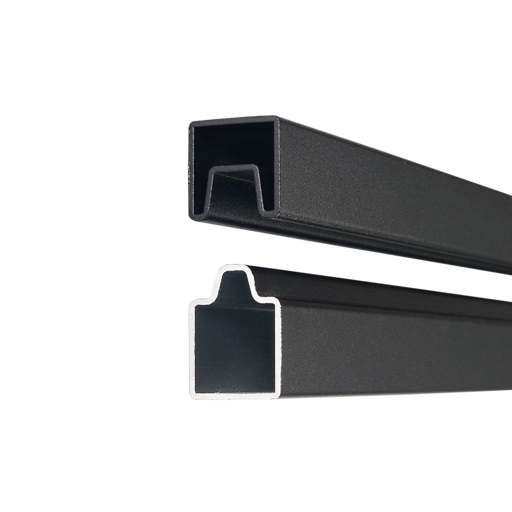 Aluminium Fence Post Rail Kit 2000mm Black