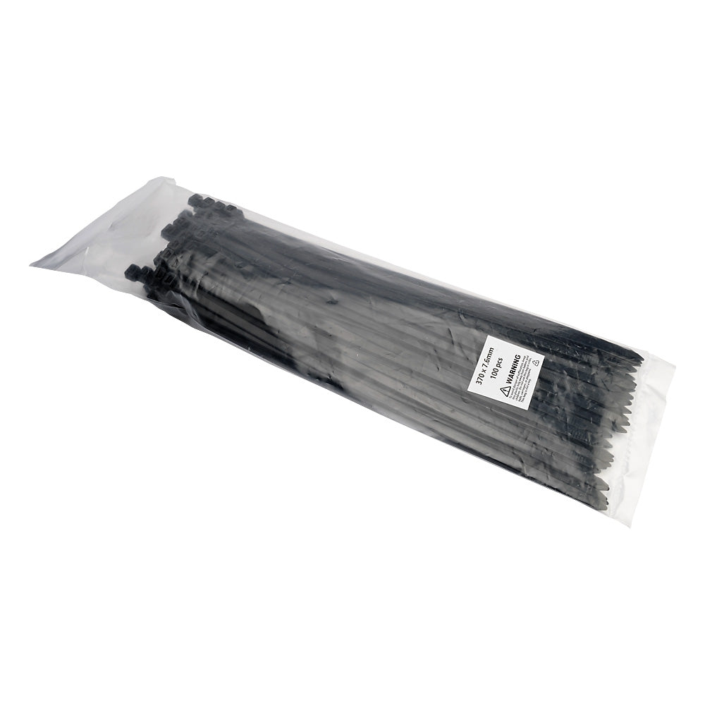 Black Nylon Cable Ties 370mm x 7.6mm Pack Of 100