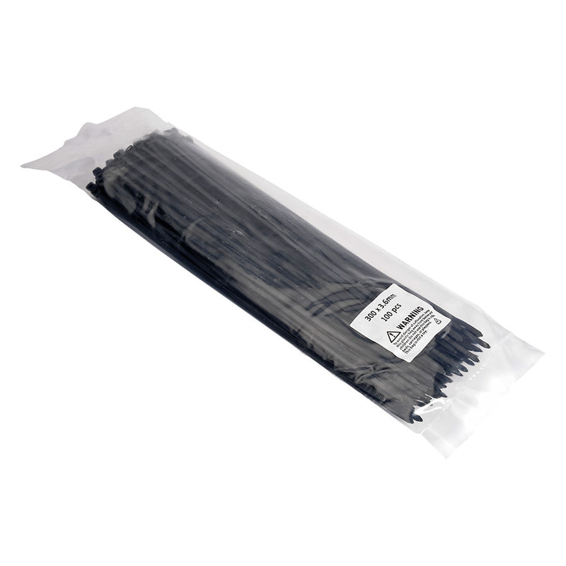 Black Nylon Cable Ties 292mm x 3.6mm Pack Of 100