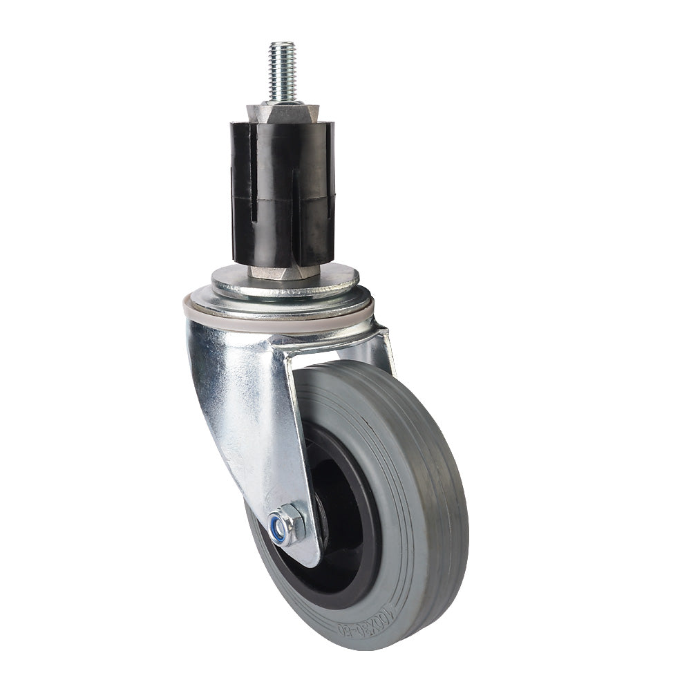 75kg Rated Swivel Castor Wheel For 33.7mm Tube