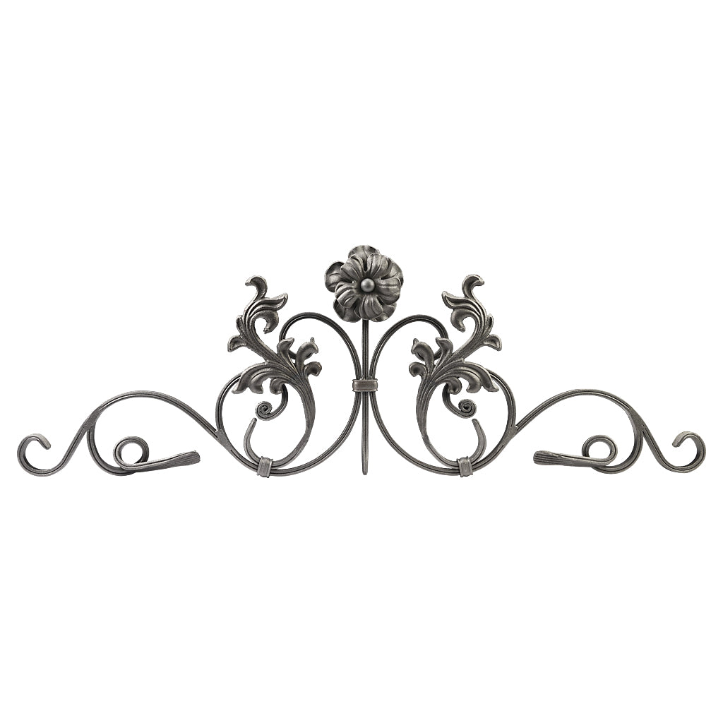 FF12 Forged Flower Gate Top Scroll Panel 900 x 300mm