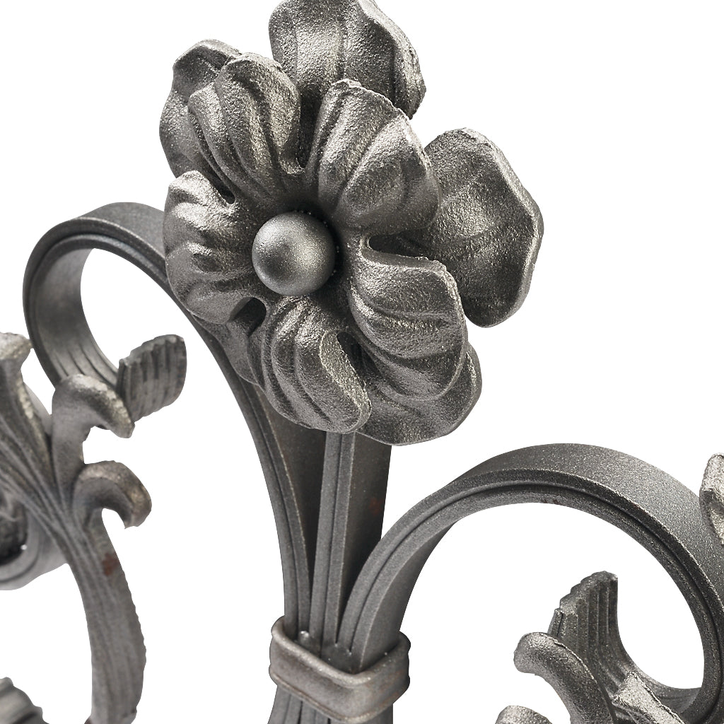 FF12 Forged Flower Gate Top Scroll Panel 900 x 300mm