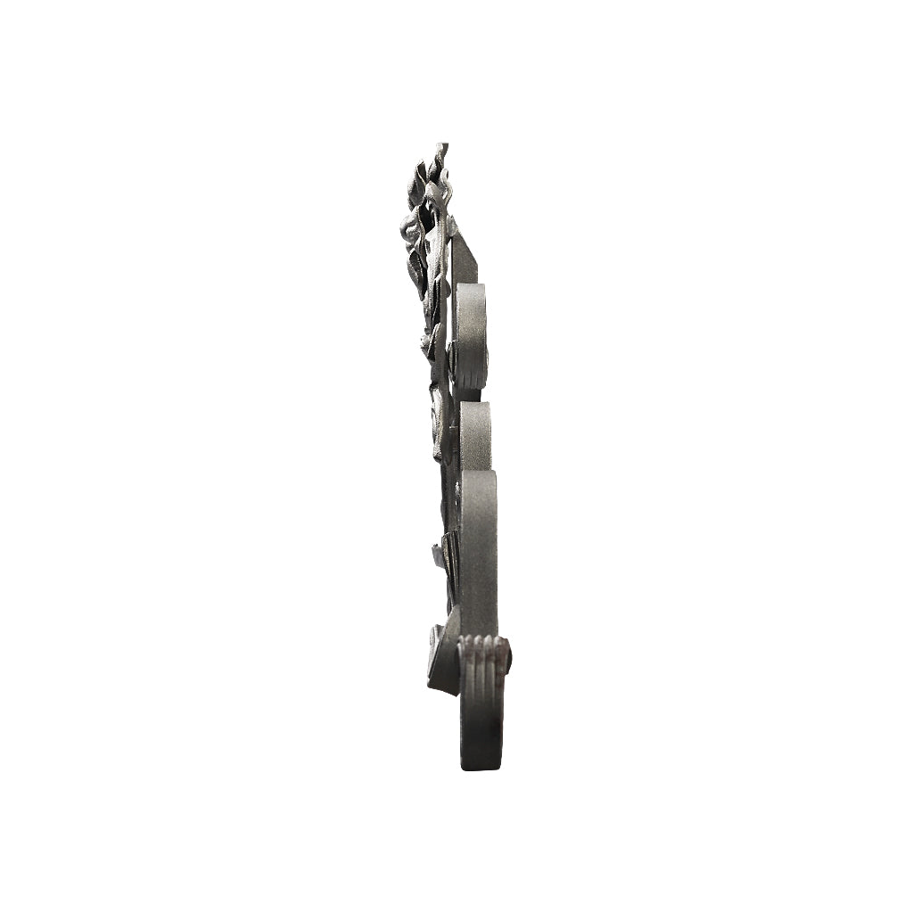 FF12 Forged Flower Gate Top Scroll Panel 900 x 300mm