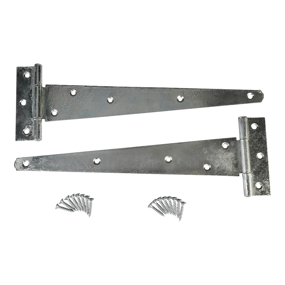Pair Galvanised Medium Duty Tee Hinges 300mm