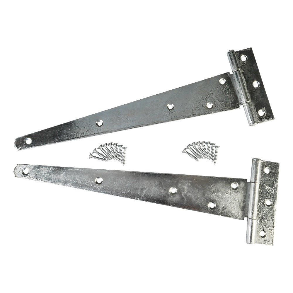 Pair Galvanised Medium Duty Tee Hinges 300mm