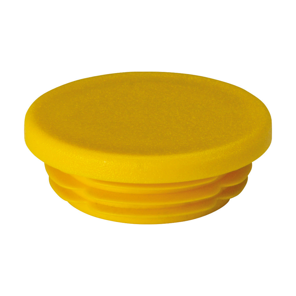 GRP Handrail Fitting Plastic End Cap Yellow 50mm dia