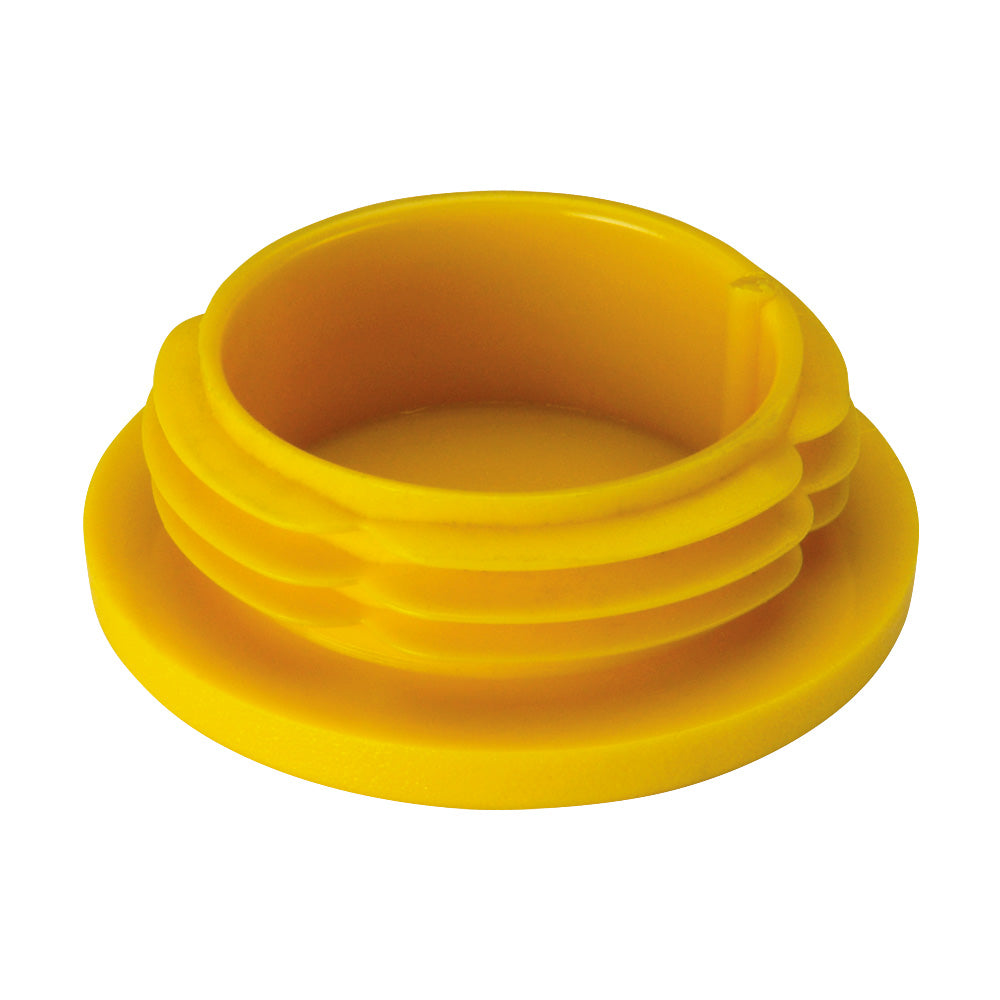 GRP Handrail Fitting Plastic End Cap Yellow 50mm dia