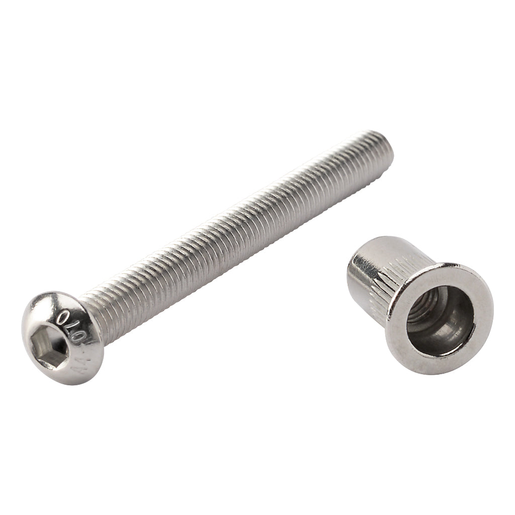 GRP Handrail Fitting M6 Rivet Nut & Bolt