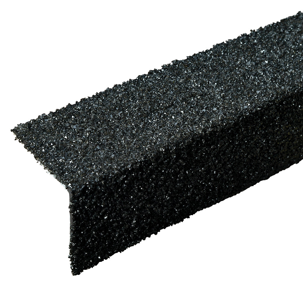 GRP Fibre Step Nosing 55 x 55 x 4mm 3000mm Black Coarse