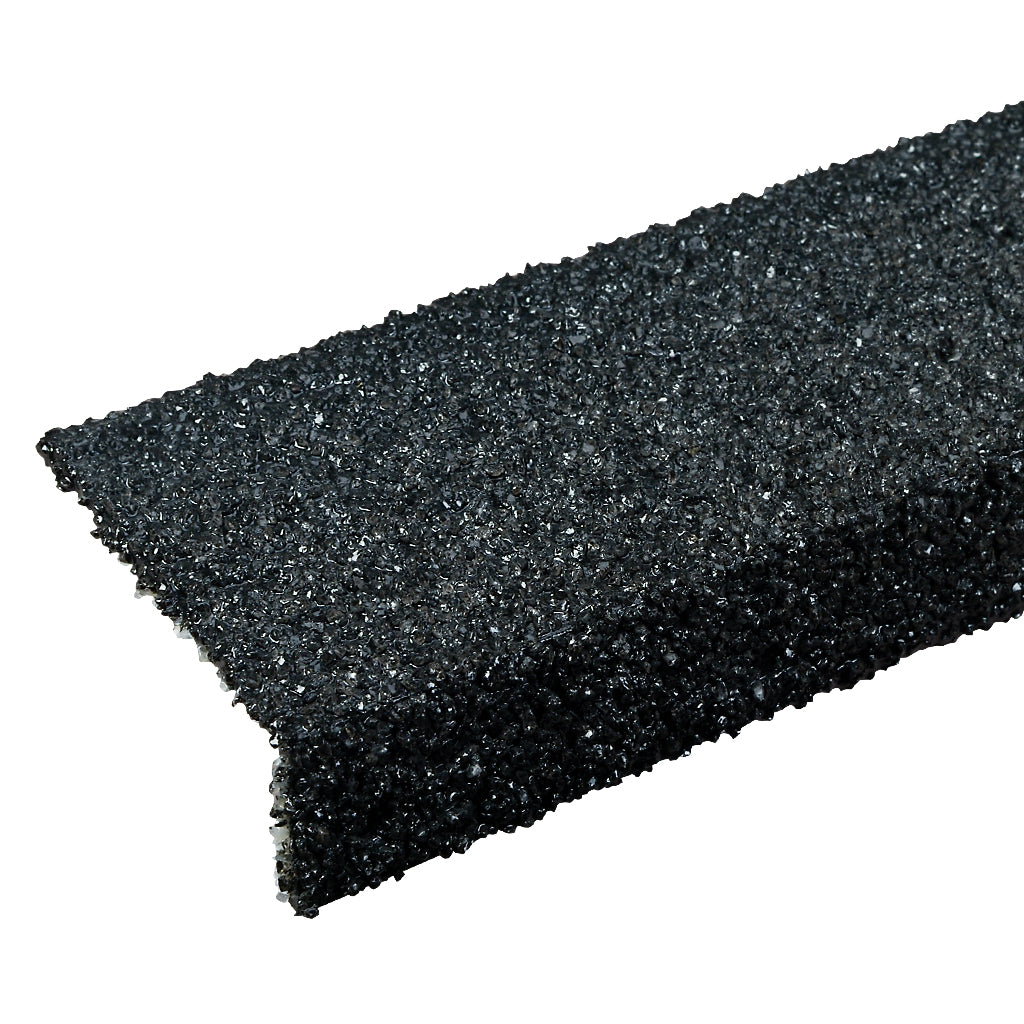 GRP Fibre Step Nosing 70 x 30 x 4mm 3000mm Black Coarse