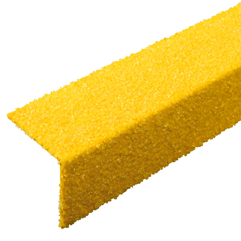 GRP Fibre Step Nosing 55 x 55mm 3000mm Yellow Coarse