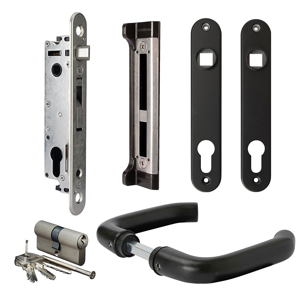 Locinox Fortylock Kit Black To Suit 40mm Box Section With 2 x 2m Profiled Box Section