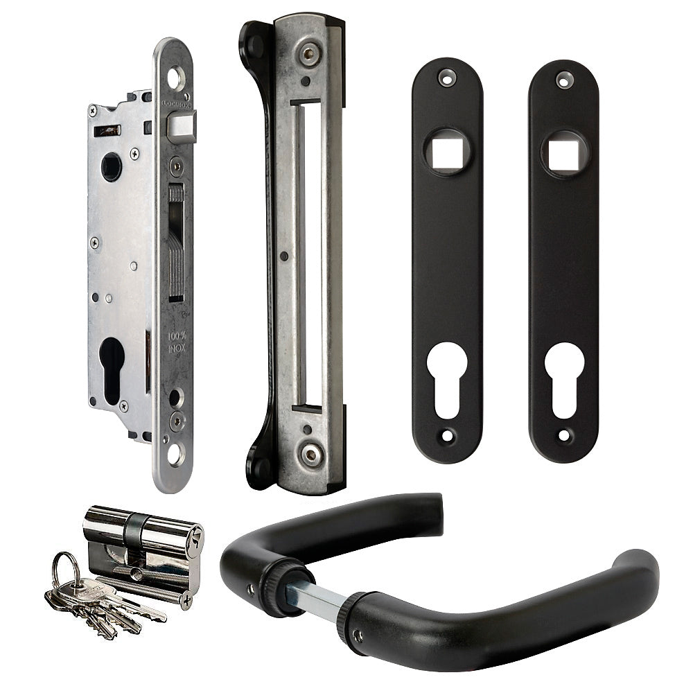 Locinox Fiftylock Kit Black To Suit 50mm Box Section With 2 x 2m Profiled Box Section