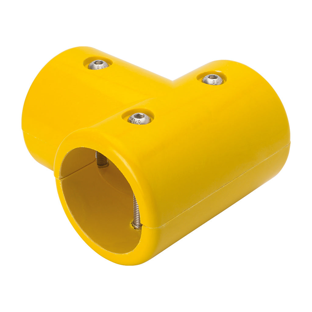 GRP Handrail Fitting Long Tee Complete With Drilled Holes & M6 Bolts