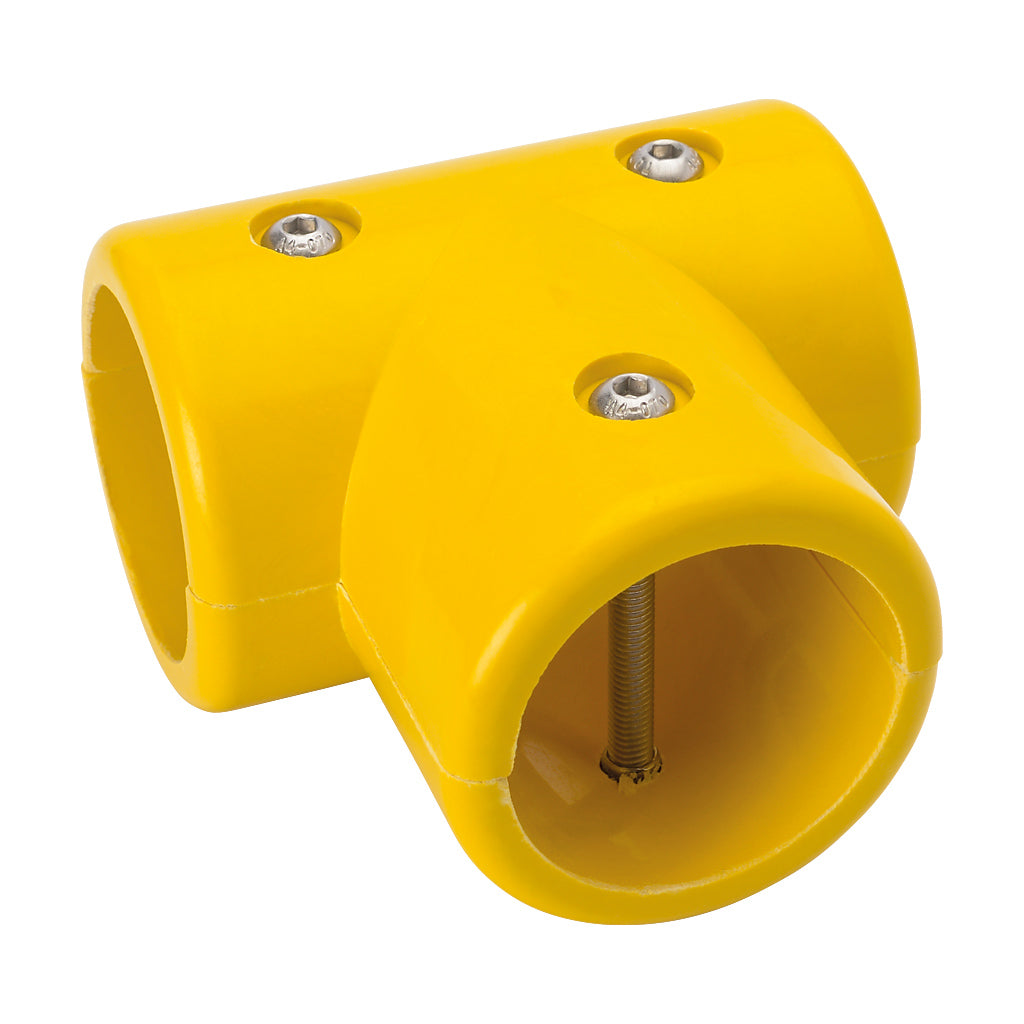 GRP Handrail Fitting Long Tee Complete With Drilled Holes & M6 Bolts
