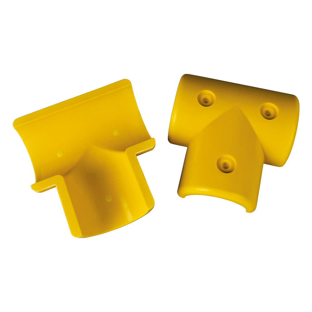 GRP Handrail Fitting Long Tee Complete With Drilled Holes & M6 Bolts