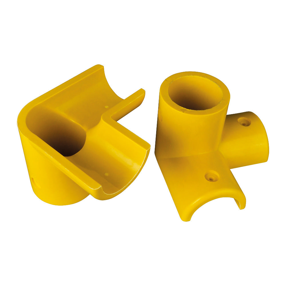 GRP Handrail Fitting Middle Corner Complete With Drilled Holes & M6 Bolts