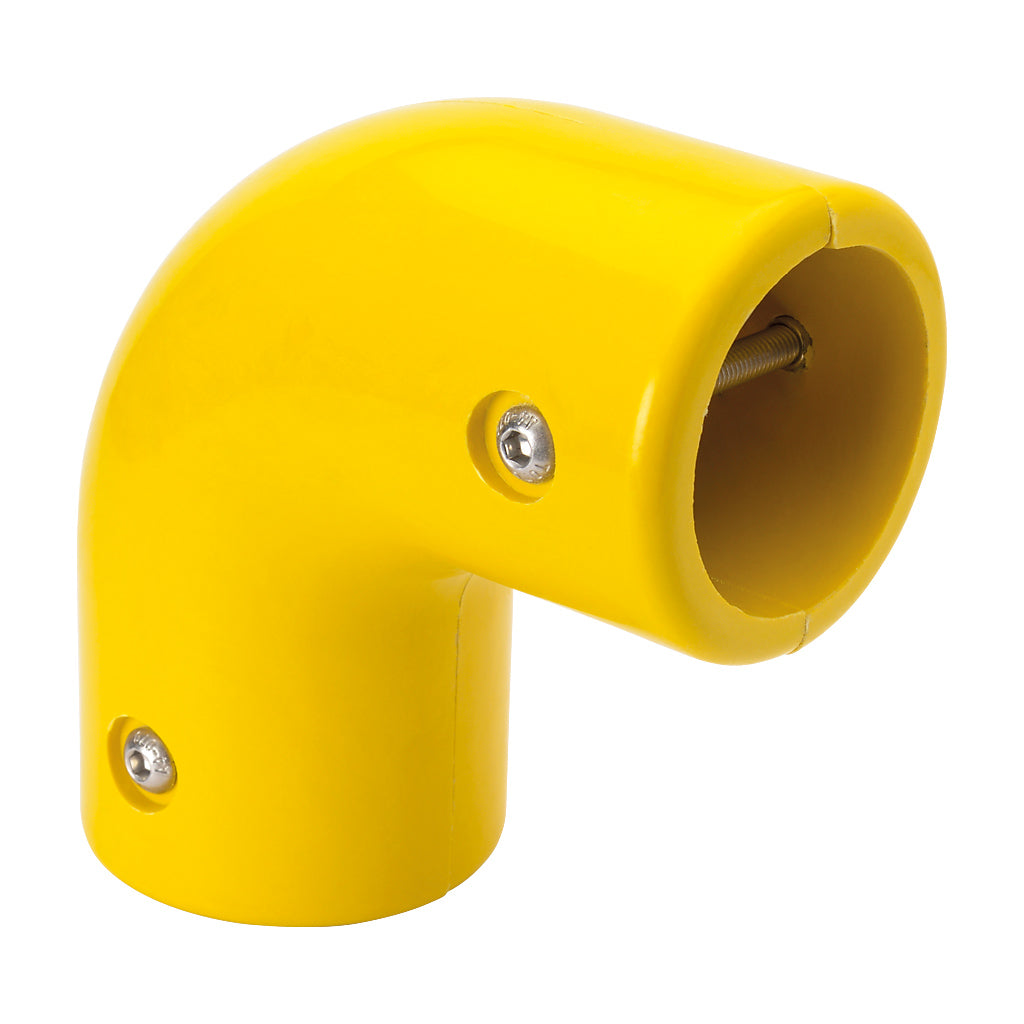 GRP Handrail Fitting 90° Radius Elbow Complete With Drilled Holes & M6 Bolts