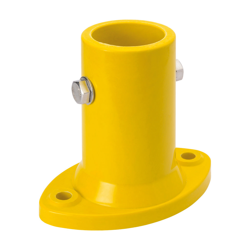 GRP Handrail Fitting Round Wall Flange Complete With Drilled Holes & M6 Bolt