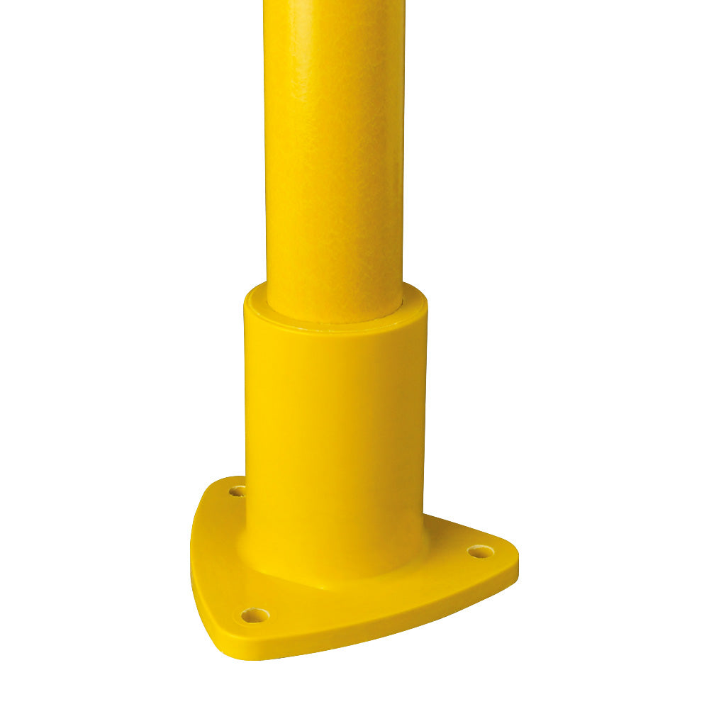 GRP Handrail Fitting Triangular Base Flange Complete With Drilled Holes & M10 Bolt