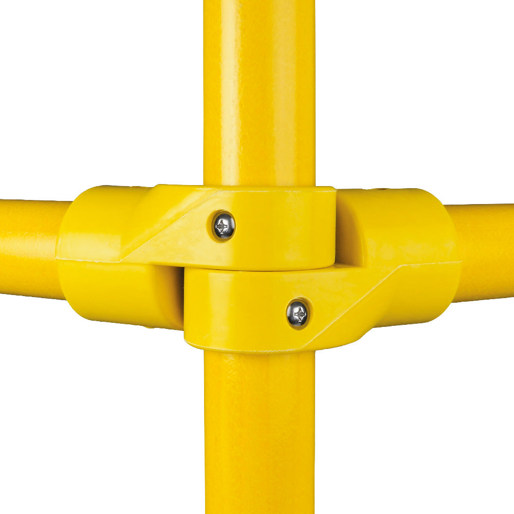 GRP Handrail Fitting Swivel Short Tee Complete With Drilled Holes & M6 Bolts