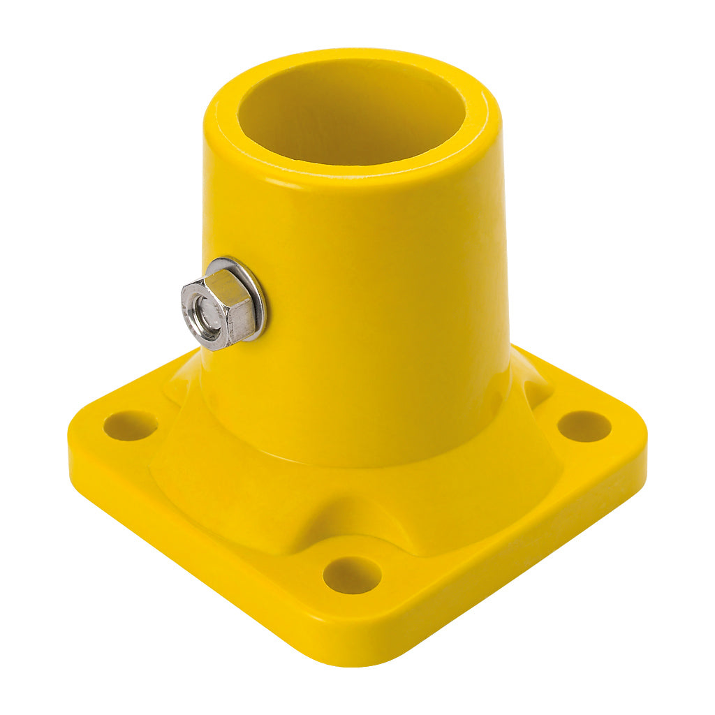 GRP Handrail Fitting Square Base Flange Complete With Drilled Holes & M10 Bolt