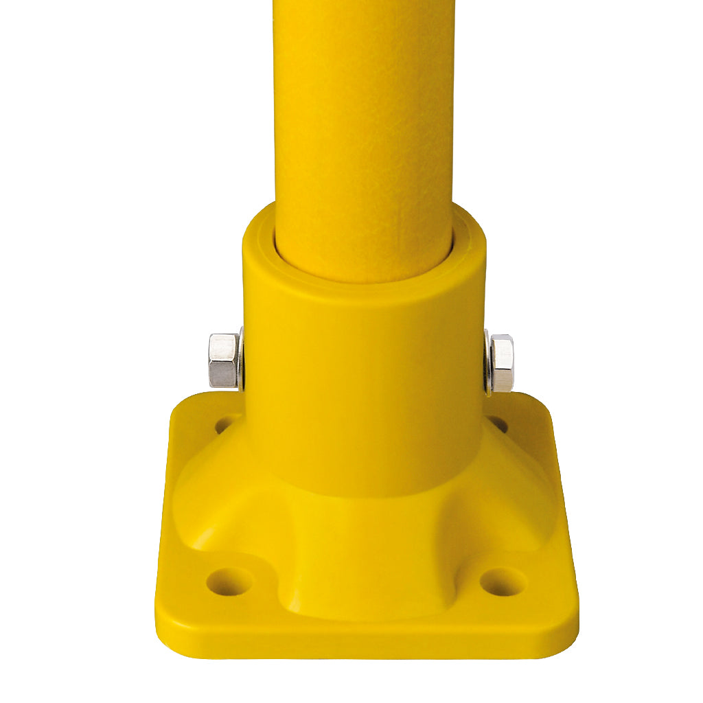 GRP Handrail Fitting Square Base Flange Complete With Drilled Holes & M10 Bolt