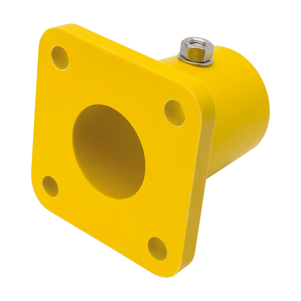 GRP Handrail Fitting Square Base Flange Complete With Drilled Holes & M10 Bolt