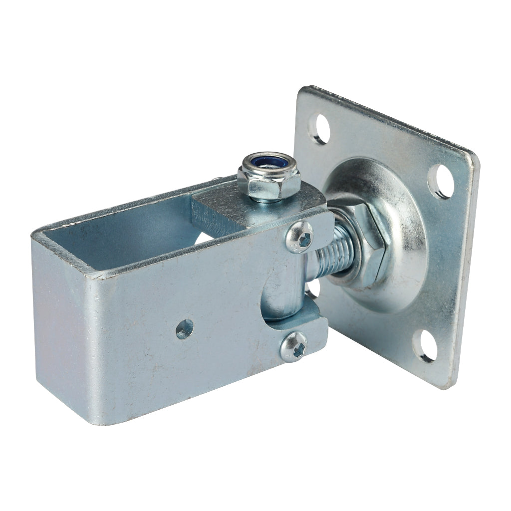 Adjustable Gate Hinge With Square Plate To Suit 50x30mm Box Section