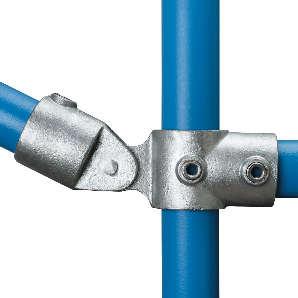 174C Short Tee With Swivel Connection Key Clamp To Suit 42.4mm Tube