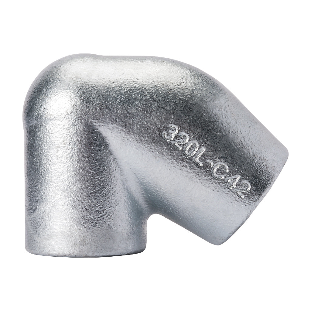 320LC Top Left Hand Sloping Down Side Outlet Elbow 30-45° To Suit 42.4mm Tube