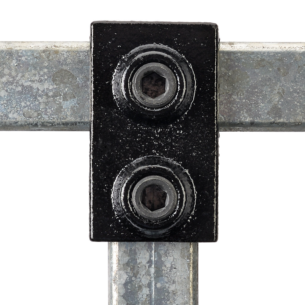 Short Tee 25mm Square Key Clamp With Black Electrophoretic Finish